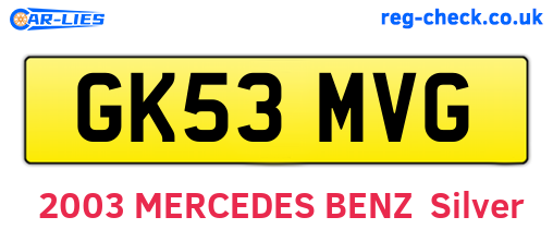 GK53MVG are the vehicle registration plates.