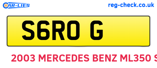 S6ROG are the vehicle registration plates.