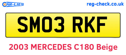 SM03RKF are the vehicle registration plates.