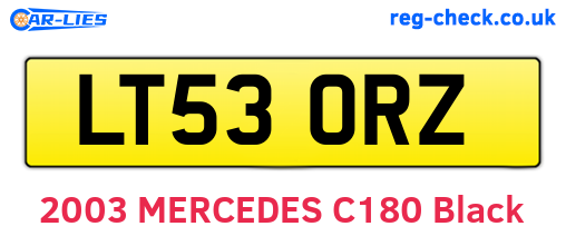 LT53ORZ are the vehicle registration plates.