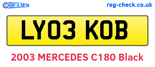 LY03KOB are the vehicle registration plates.