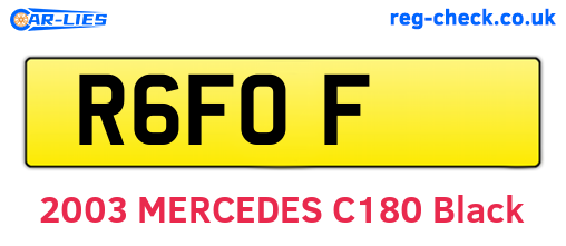 R6FOF are the vehicle registration plates.