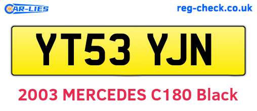 YT53YJN are the vehicle registration plates.