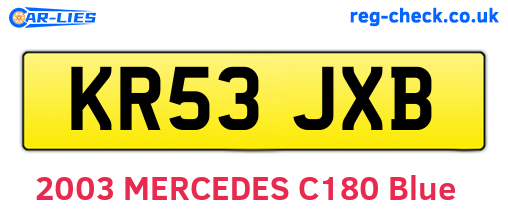 KR53JXB are the vehicle registration plates.