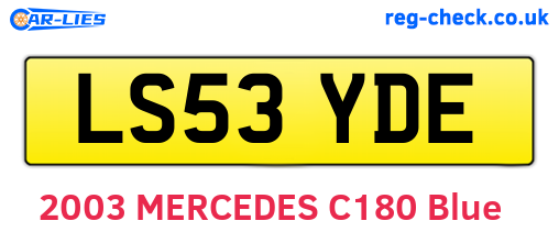 LS53YDE are the vehicle registration plates.