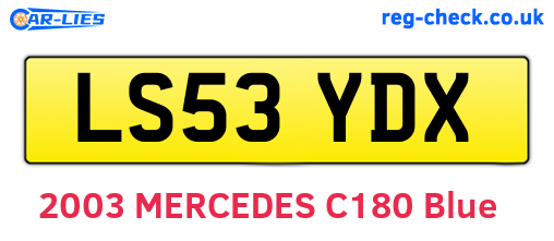LS53YDX are the vehicle registration plates.