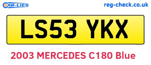 LS53YKX are the vehicle registration plates.