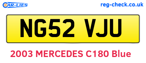 NG52VJU are the vehicle registration plates.