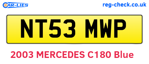 NT53MWP are the vehicle registration plates.