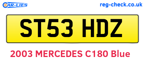 ST53HDZ are the vehicle registration plates.