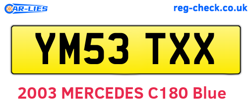 YM53TXX are the vehicle registration plates.