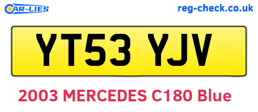 YT53YJV are the vehicle registration plates.