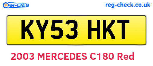 KY53HKT are the vehicle registration plates.