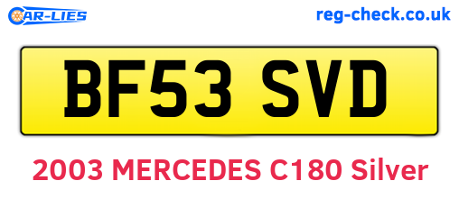 BF53SVD are the vehicle registration plates.