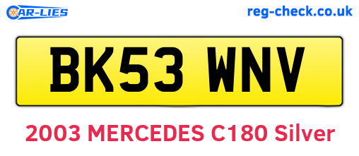 BK53WNV are the vehicle registration plates.
