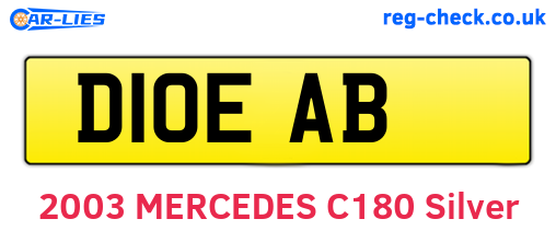 D10EAB are the vehicle registration plates.