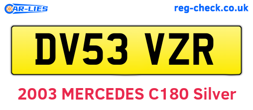 DV53VZR are the vehicle registration plates.
