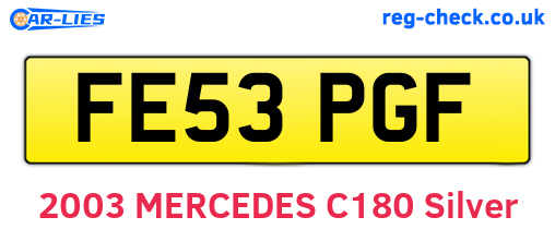 FE53PGF are the vehicle registration plates.