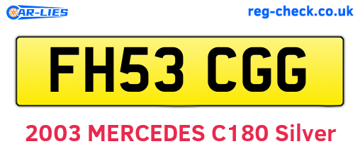 FH53CGG are the vehicle registration plates.