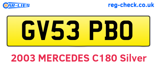 GV53PBO are the vehicle registration plates.