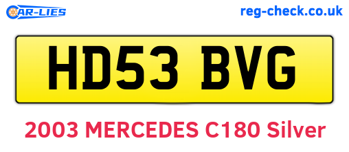 HD53BVG are the vehicle registration plates.