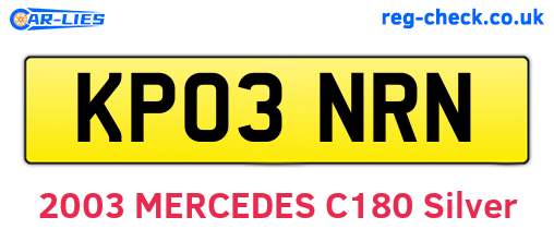 KP03NRN are the vehicle registration plates.