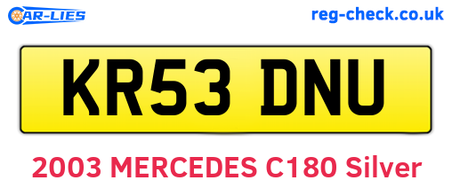 KR53DNU are the vehicle registration plates.