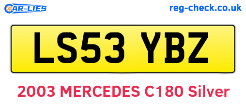 LS53YBZ are the vehicle registration plates.