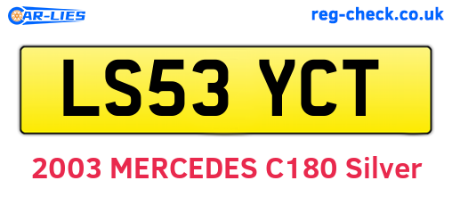 LS53YCT are the vehicle registration plates.