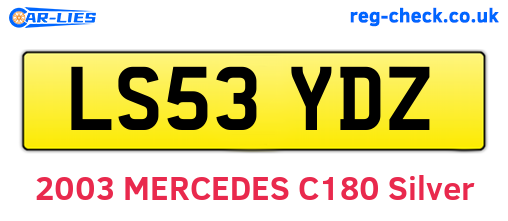 LS53YDZ are the vehicle registration plates.