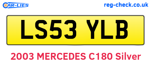 LS53YLB are the vehicle registration plates.