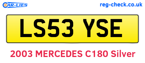 LS53YSE are the vehicle registration plates.