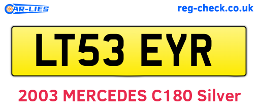 LT53EYR are the vehicle registration plates.