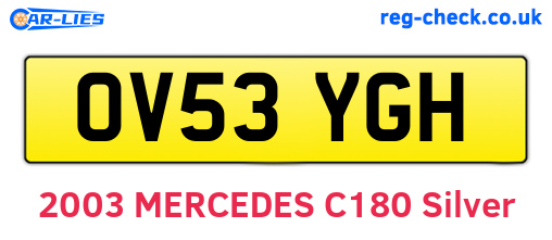 OV53YGH are the vehicle registration plates.