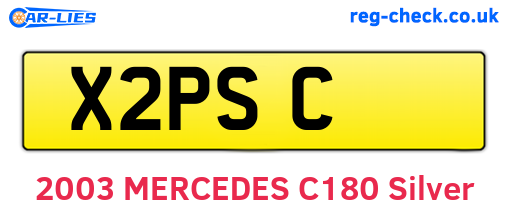 X2PSC are the vehicle registration plates.