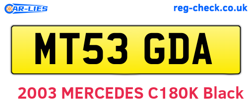 MT53GDA are the vehicle registration plates.