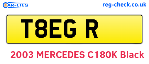 T8EGR are the vehicle registration plates.