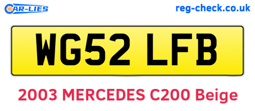 WG52LFB are the vehicle registration plates.