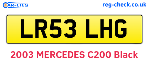 LR53LHG are the vehicle registration plates.