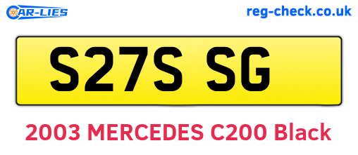 S27SSG are the vehicle registration plates.