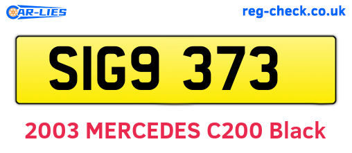 SIG9373 are the vehicle registration plates.
