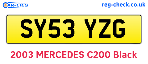 SY53YZG are the vehicle registration plates.