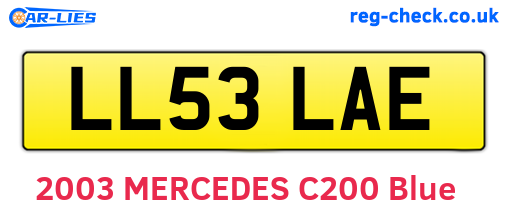 LL53LAE are the vehicle registration plates.