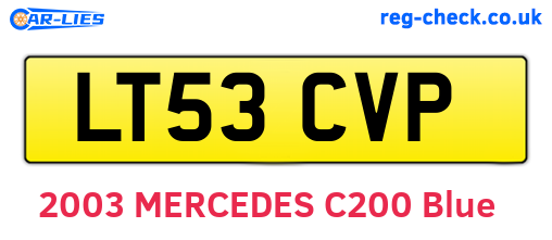 LT53CVP are the vehicle registration plates.