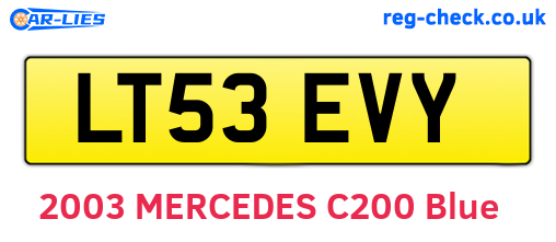 LT53EVY are the vehicle registration plates.