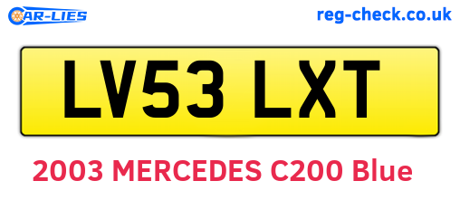 LV53LXT are the vehicle registration plates.
