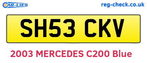 SH53CKV are the vehicle registration plates.