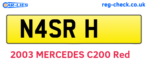 N4SRH are the vehicle registration plates.