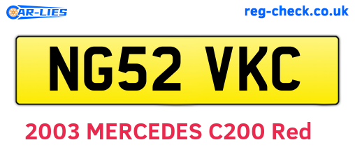 NG52VKC are the vehicle registration plates.