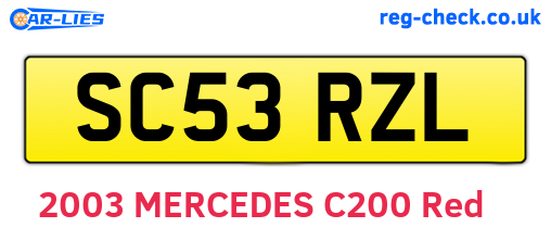 SC53RZL are the vehicle registration plates.